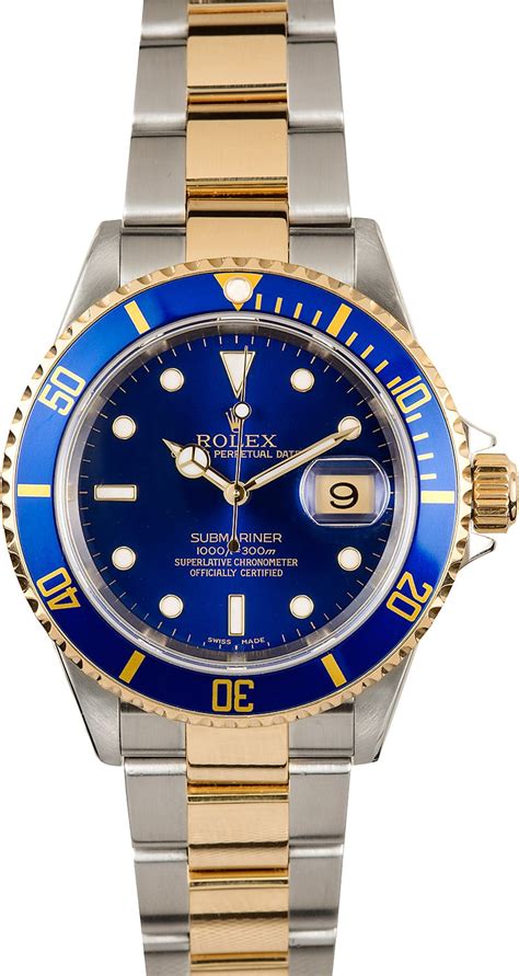 gold silver blue rolex|gold Rolex with blue face.